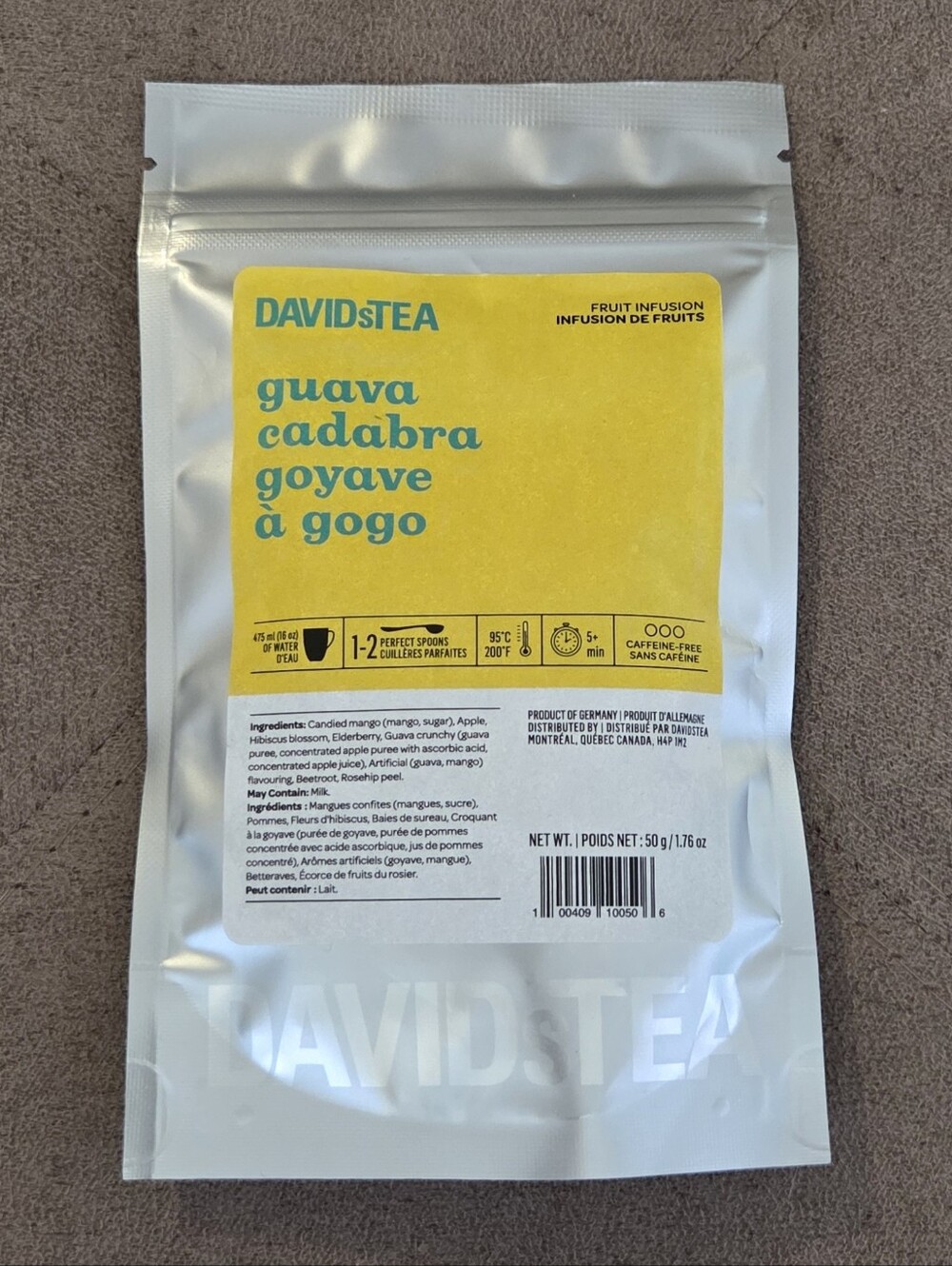 2/$20 Sealed! Davidstea GUAVA CADABRA Loose Leaf Tea 50g Retired Davids Tea